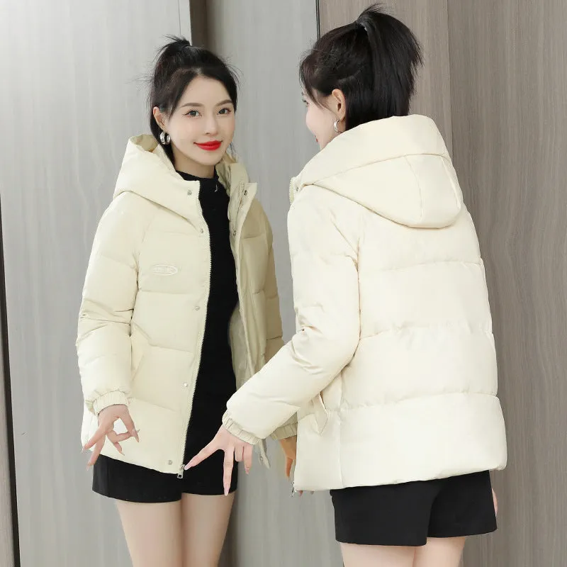 Easy-to-Clean Stain-Resistant Quilted Puffer Jacket with Hood