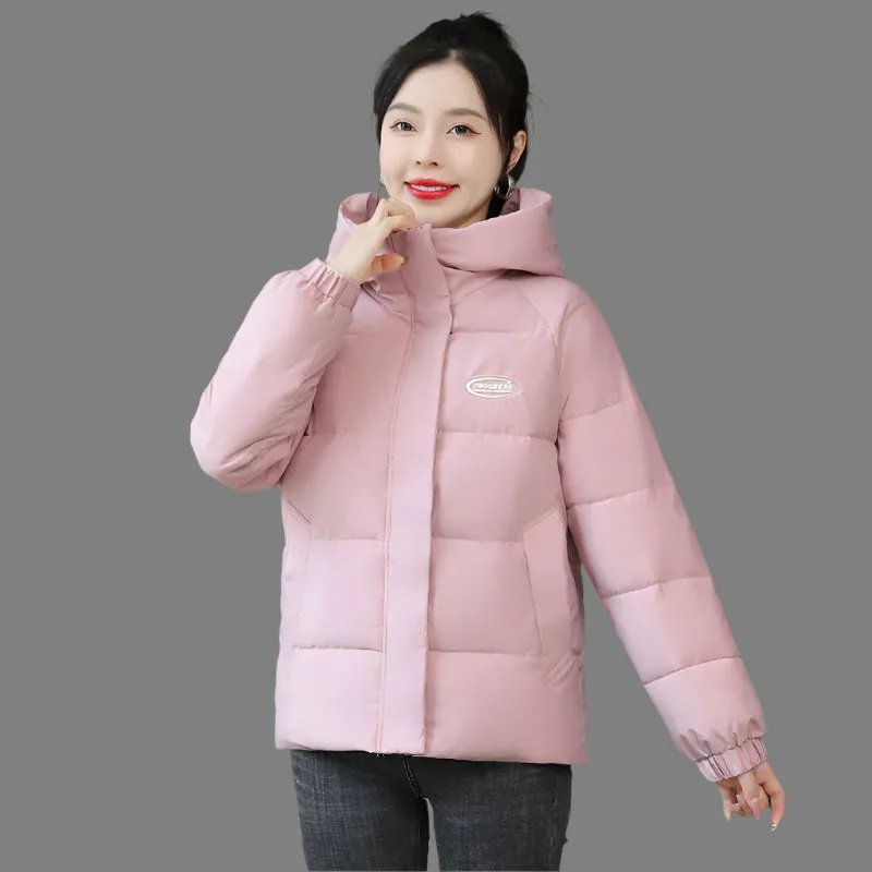 Easy-to-Clean Stain-Resistant Quilted Puffer Jacket with Hood