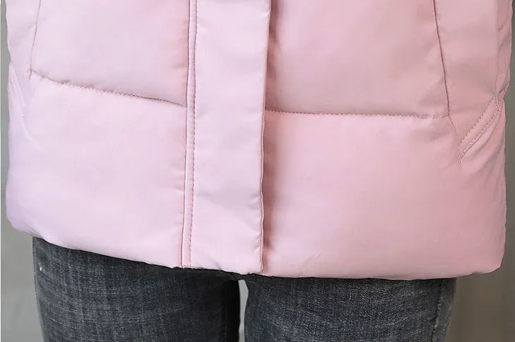 Easy-to-Clean Stain-Resistant Quilted Puffer Jacket with Hood