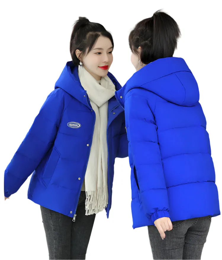 Easy-to-Clean Stain-Resistant Quilted Puffer Jacket with Hood