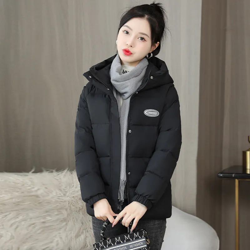 Easy-to-Clean Stain-Resistant Quilted Puffer Jacket with Hood