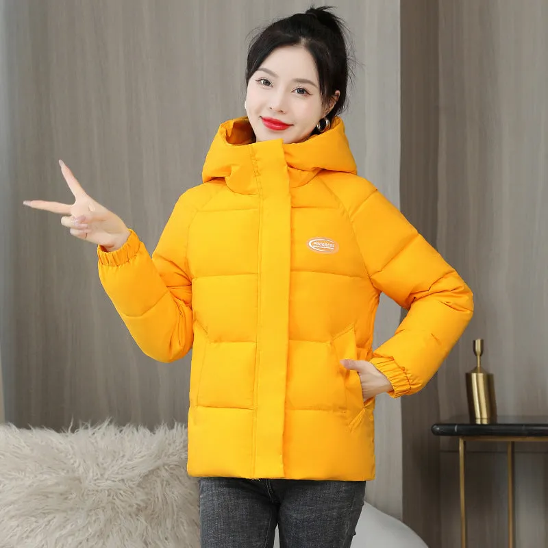 Easy-to-Clean Stain-Resistant Quilted Puffer Jacket with Hood