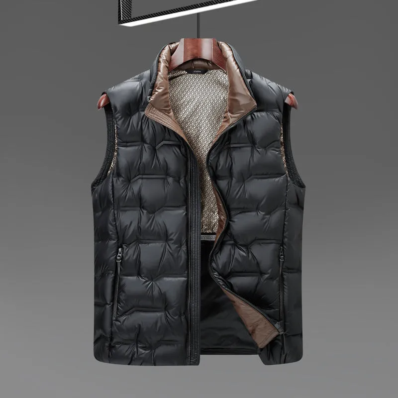 Easy-to-Clean Water-Resistant Zip Up Down Vest