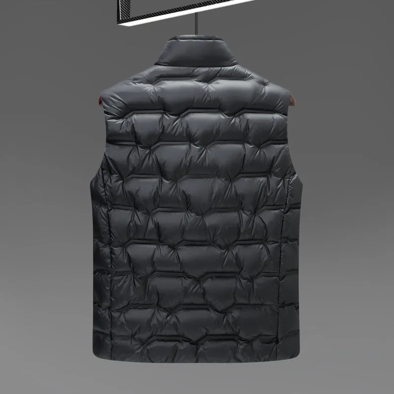 Easy-to-Clean Water-Resistant Zip Up Down Vest
