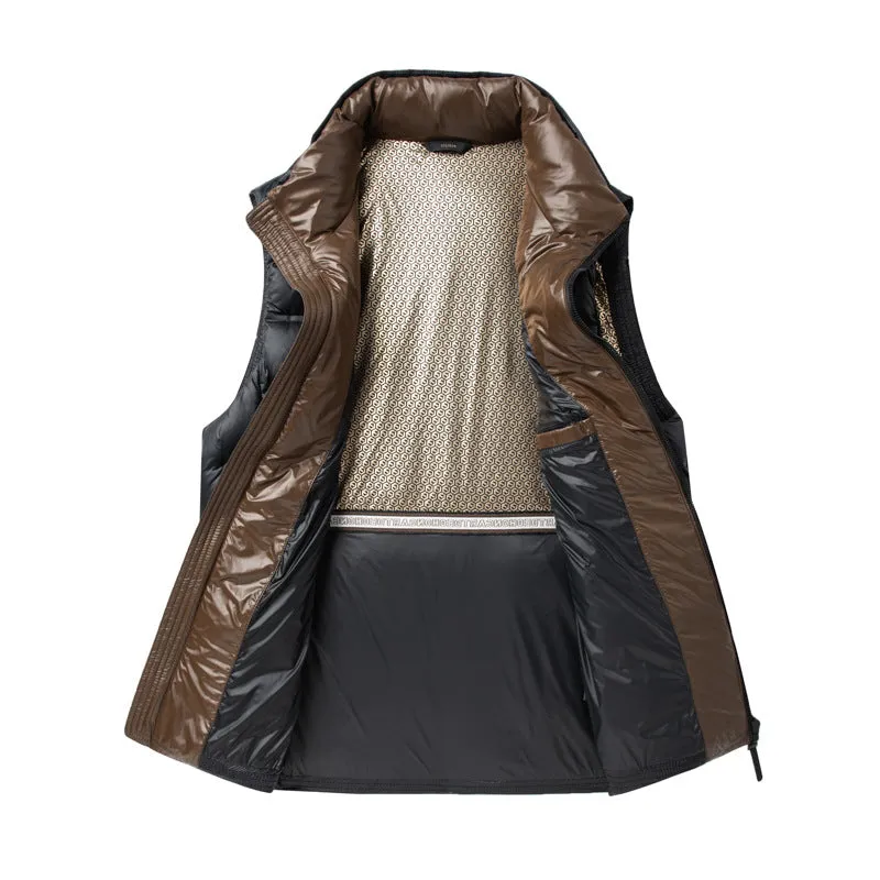 Easy-to-Clean Water-Resistant Zip Up Down Vest