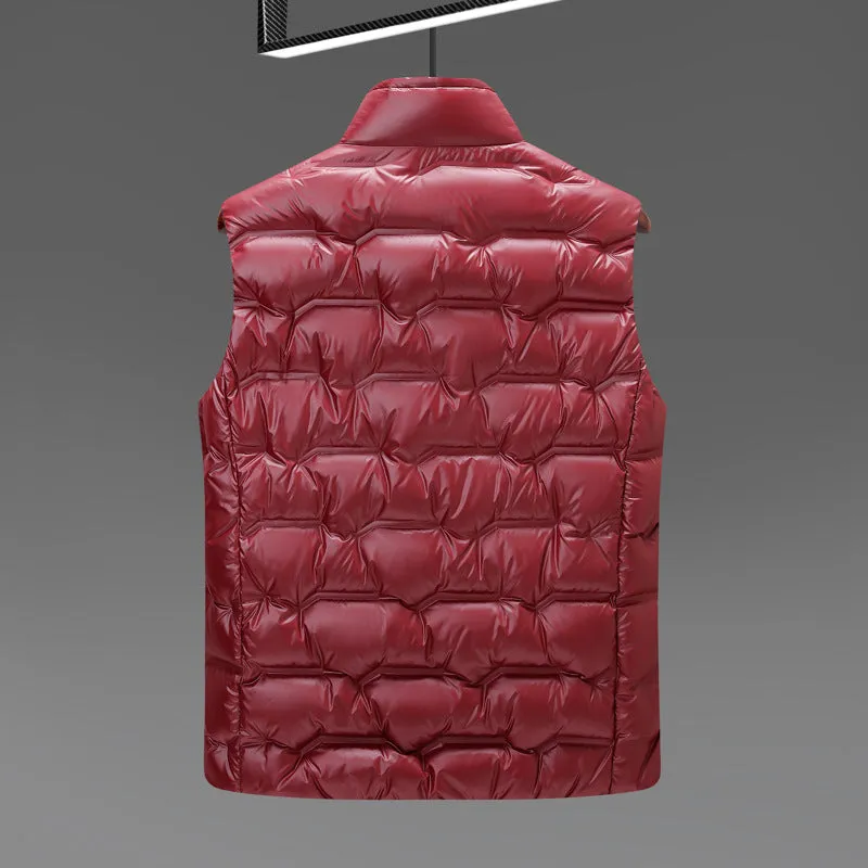 Easy-to-Clean Water-Resistant Zip Up Down Vest