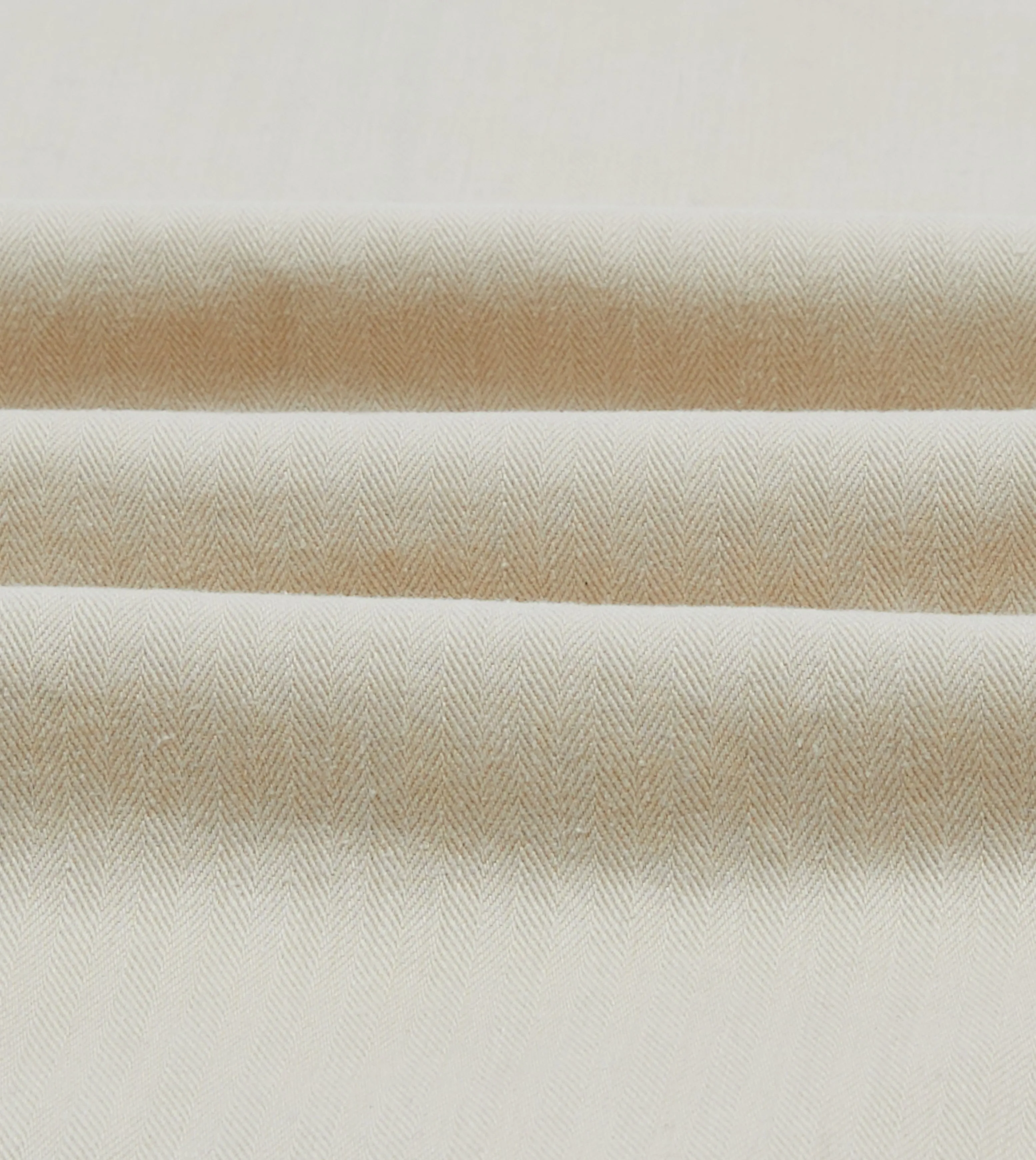 Ecru Waxed Herringbone Cotton Five-Pocket Chore Jacket