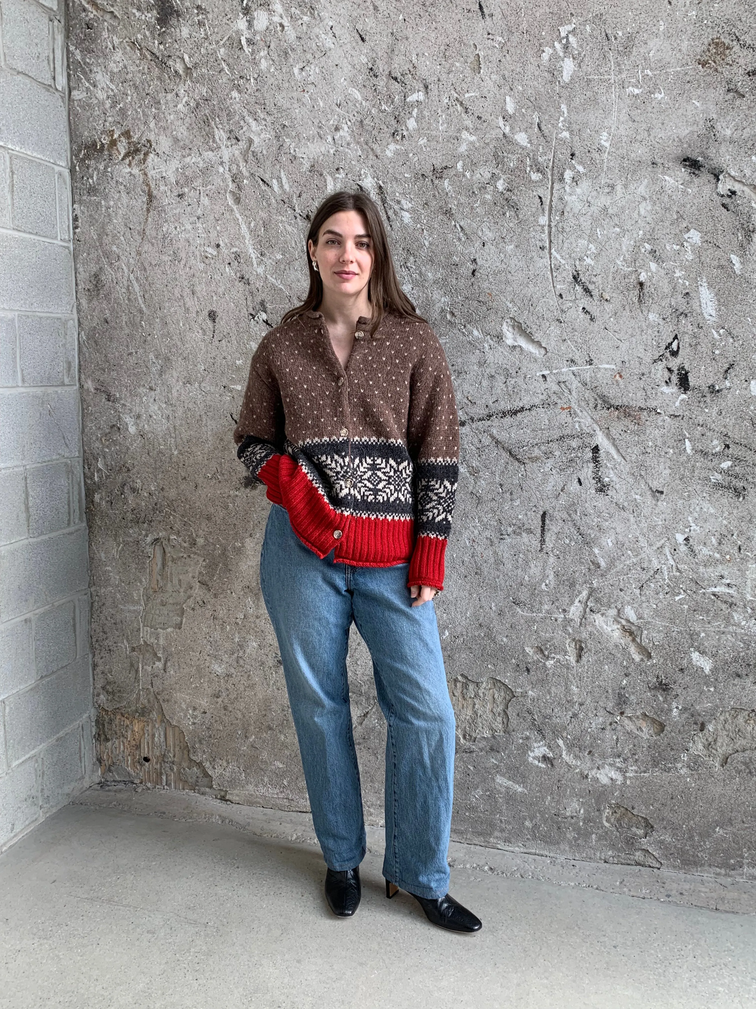 Eddie Bauer winter cardigan sweater