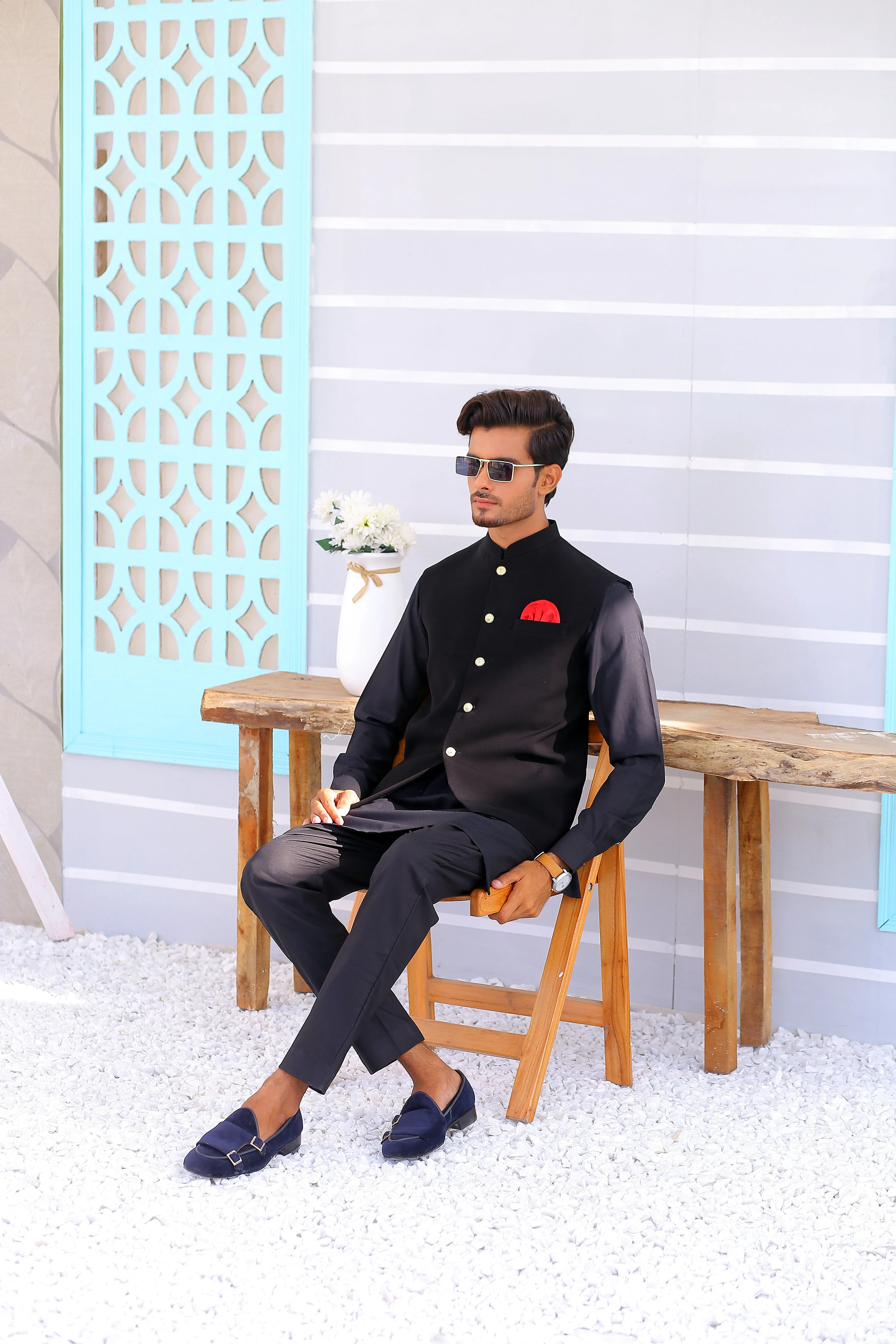 Edge Republic - ER WC 1085 Black Waistcoat