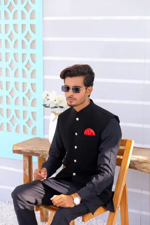 Edge Republic - ER WC 1085 Black Waistcoat