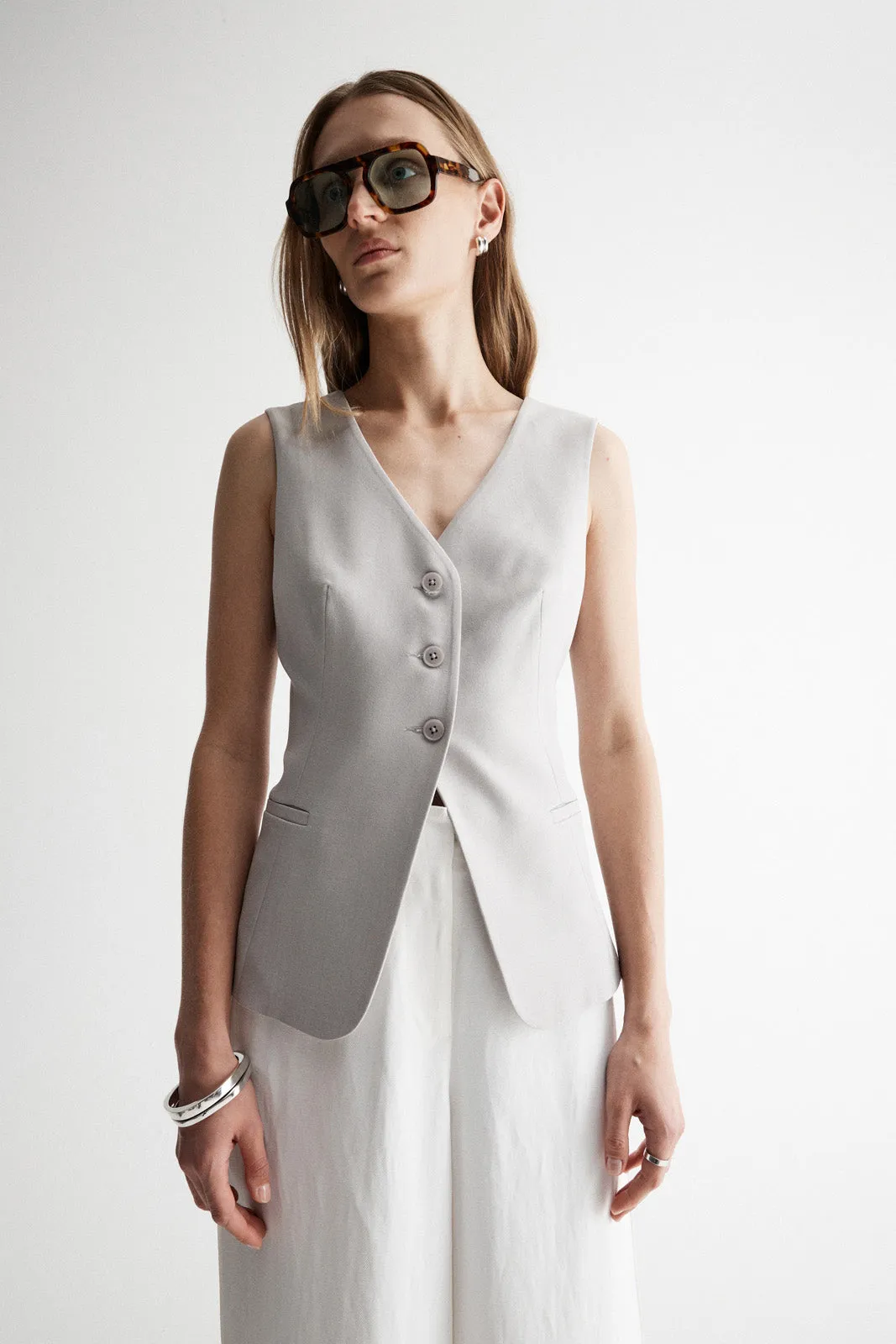 Elka Collective - Elowen Vest in Silver