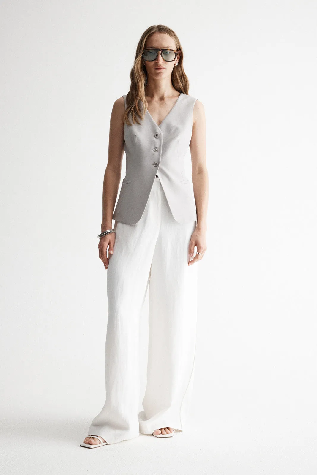 Elka Collective - Elowen Vest in Silver