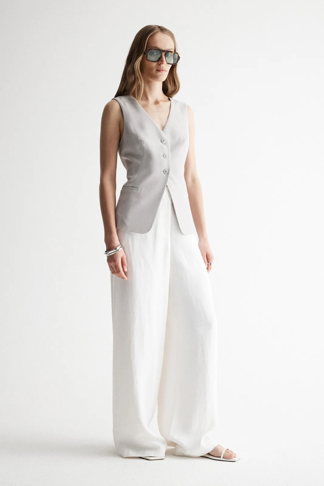 Elka Collective - Elowen Vest in Silver