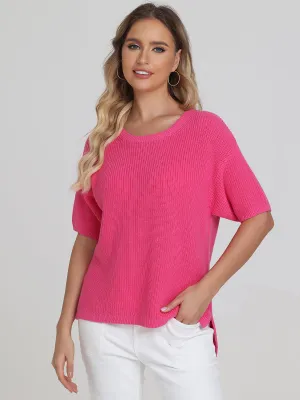 Emma: Crewneck Shaker Stitch Tee