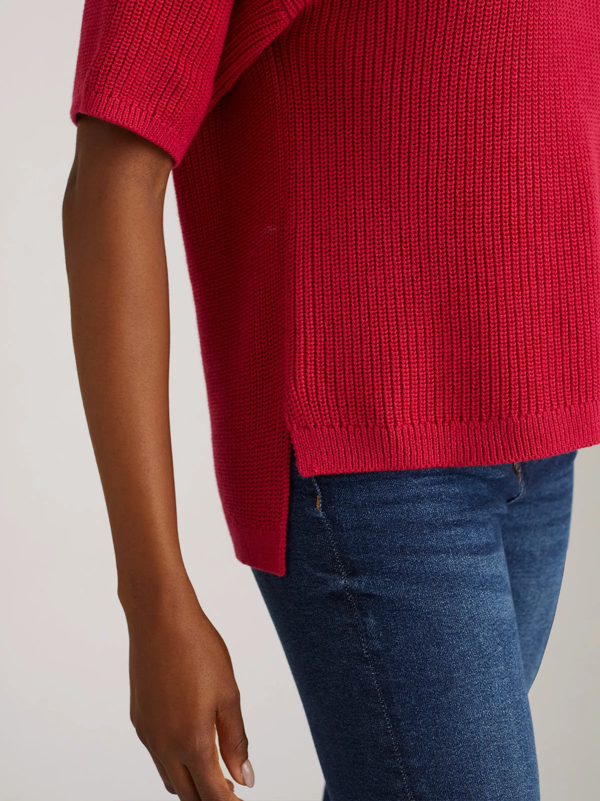 Emma: Crewneck Shaker Stitch Tee