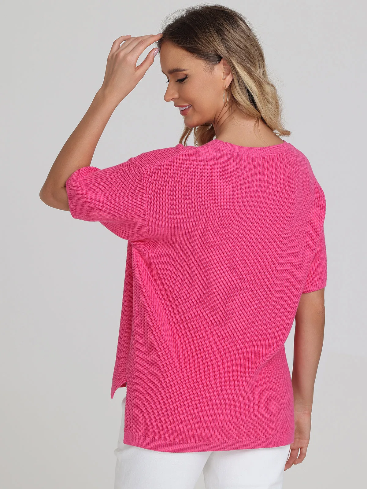 Emma: Crewneck Shaker Stitch Tee