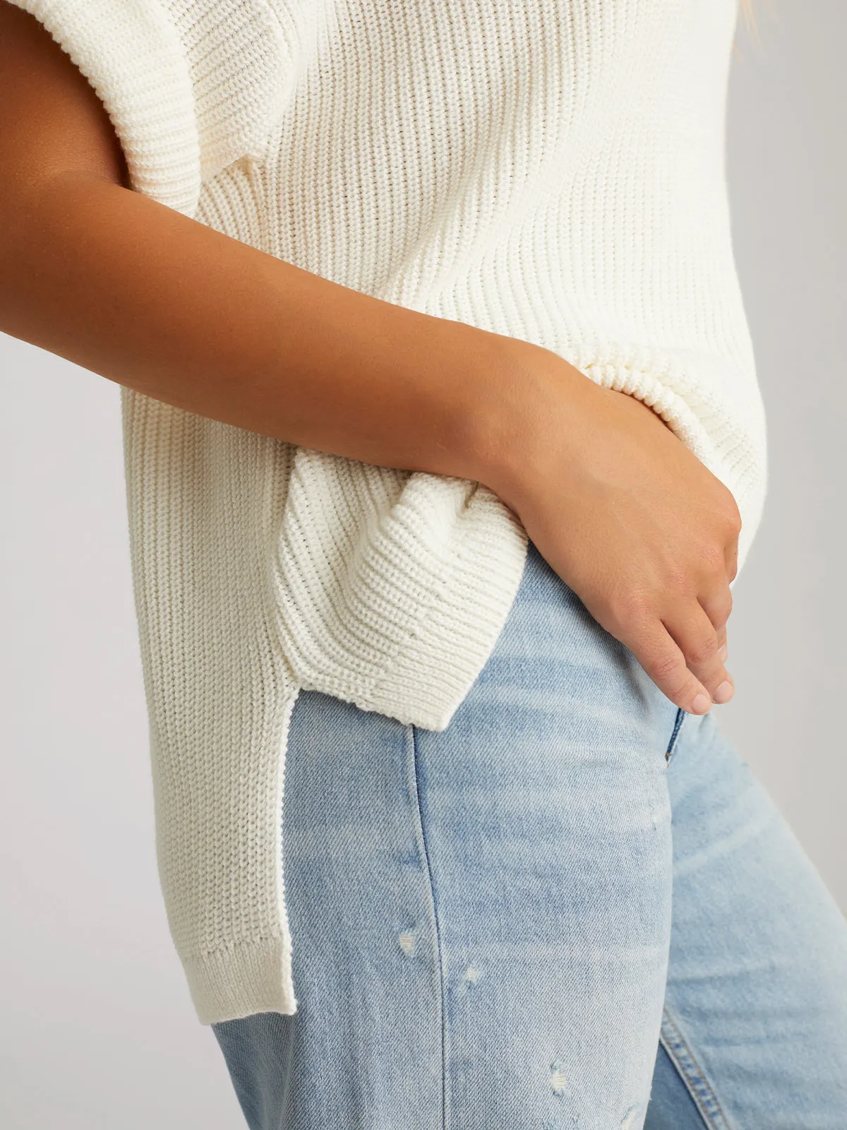 Emma: Crewneck Shaker Stitch Tee