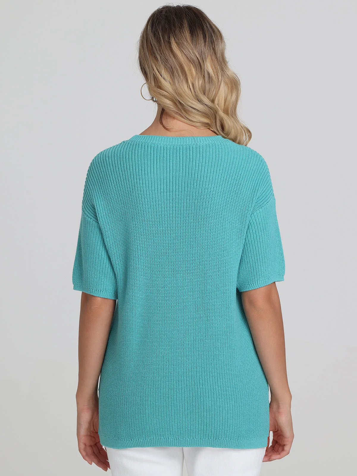 Emma: Crewneck Shaker Stitch Tee