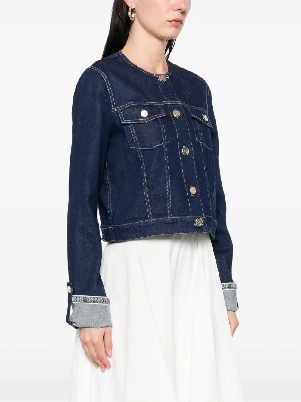 Emporio Armani Coats Blue
