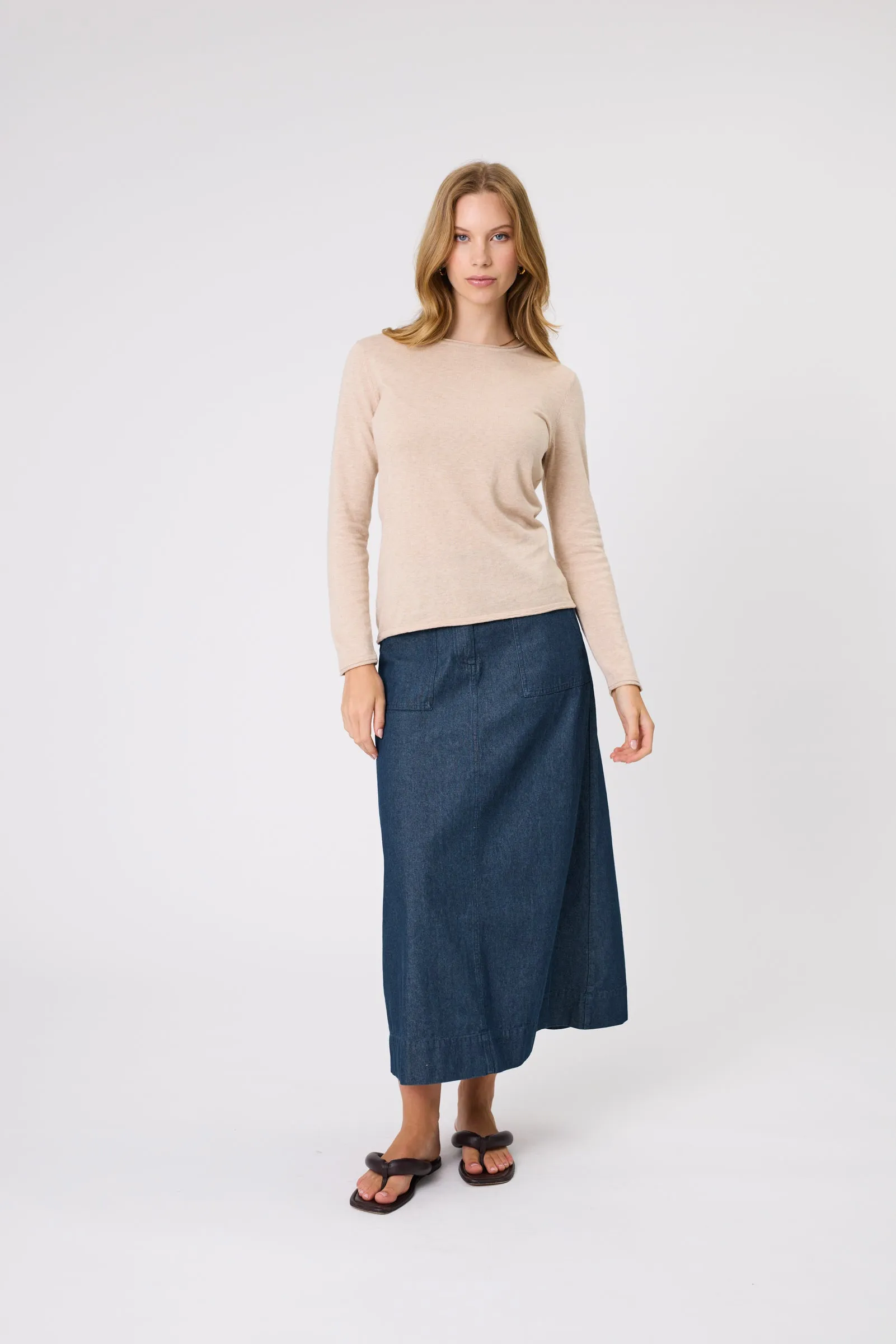 Encore Knit Crew - Wheat