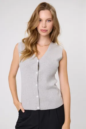 Encore Knit Vest - Grey Marle
