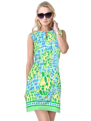 Engineered Knit Dress Sleeveless Slit Neck Style 610C84 B