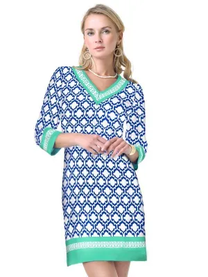Engineered Knit Dress V-Neck Style 220Z09 NT