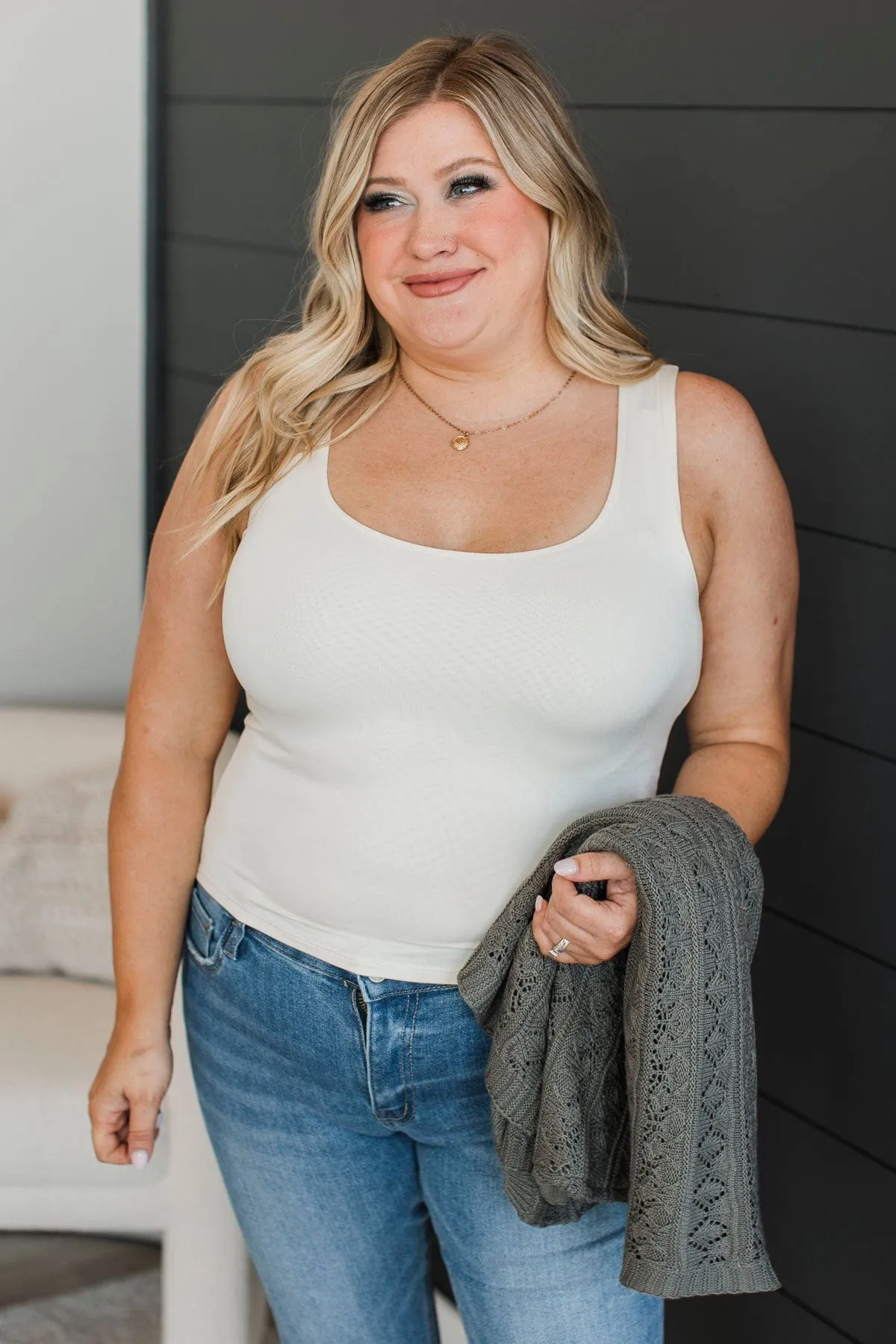 Everything Changes Tank Top- Ivory