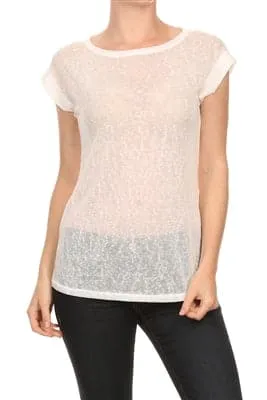 Fashion Hacci Knit Summer Top White - Pack of 6