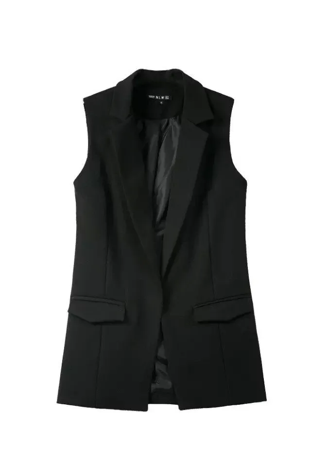 fashion simple solid color no button short black white wine red yellow blazer jackets