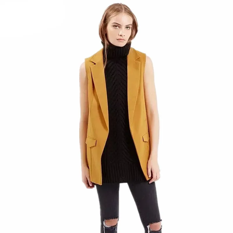 fashion simple solid color no button short black white wine red yellow blazer jackets