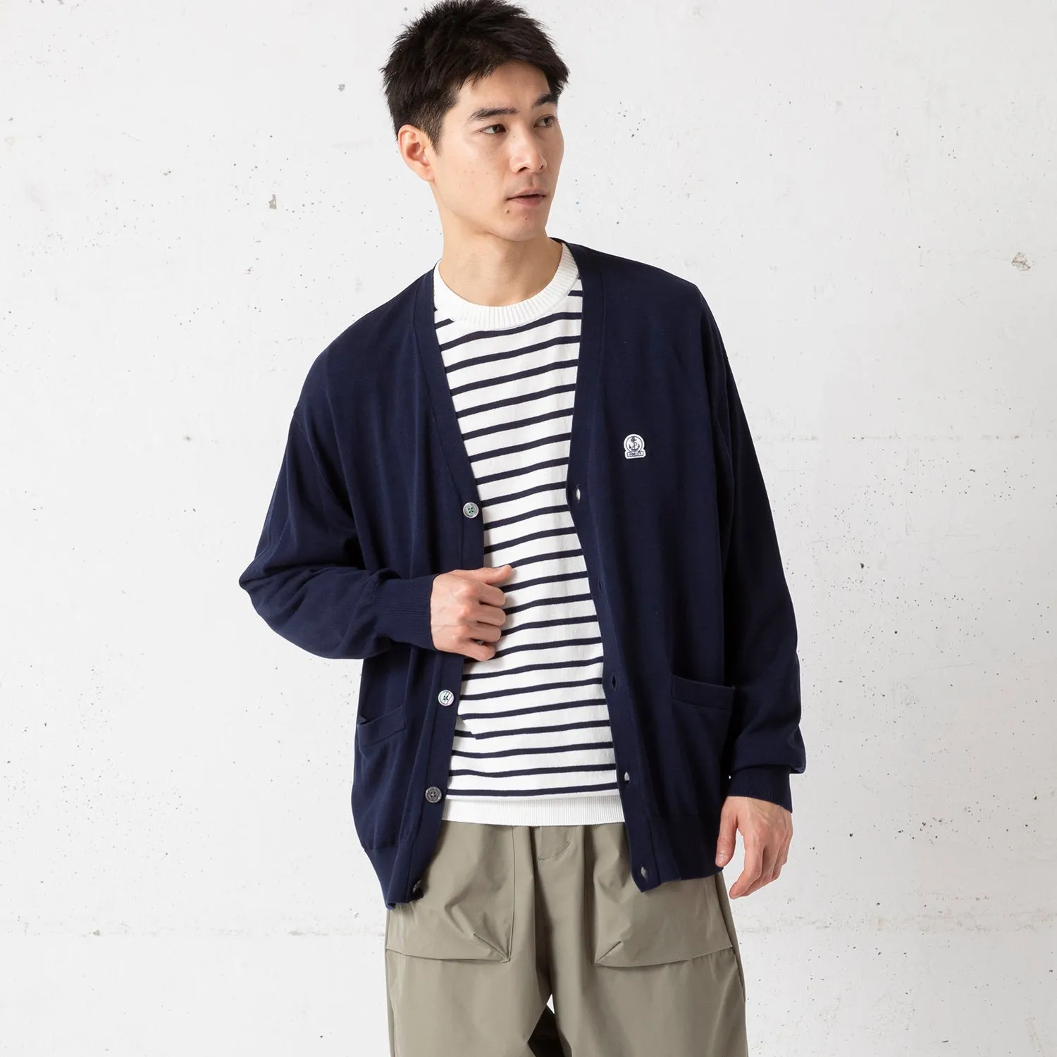 FIDELITY | フィデリティ　SILK MIXED KNIT V CARDIGAN