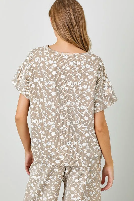Floral Knit Jacquard Top (part of a set)