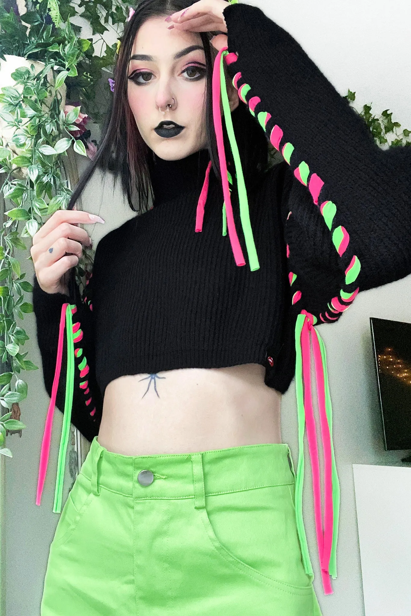 Freak Neon Crop Knit