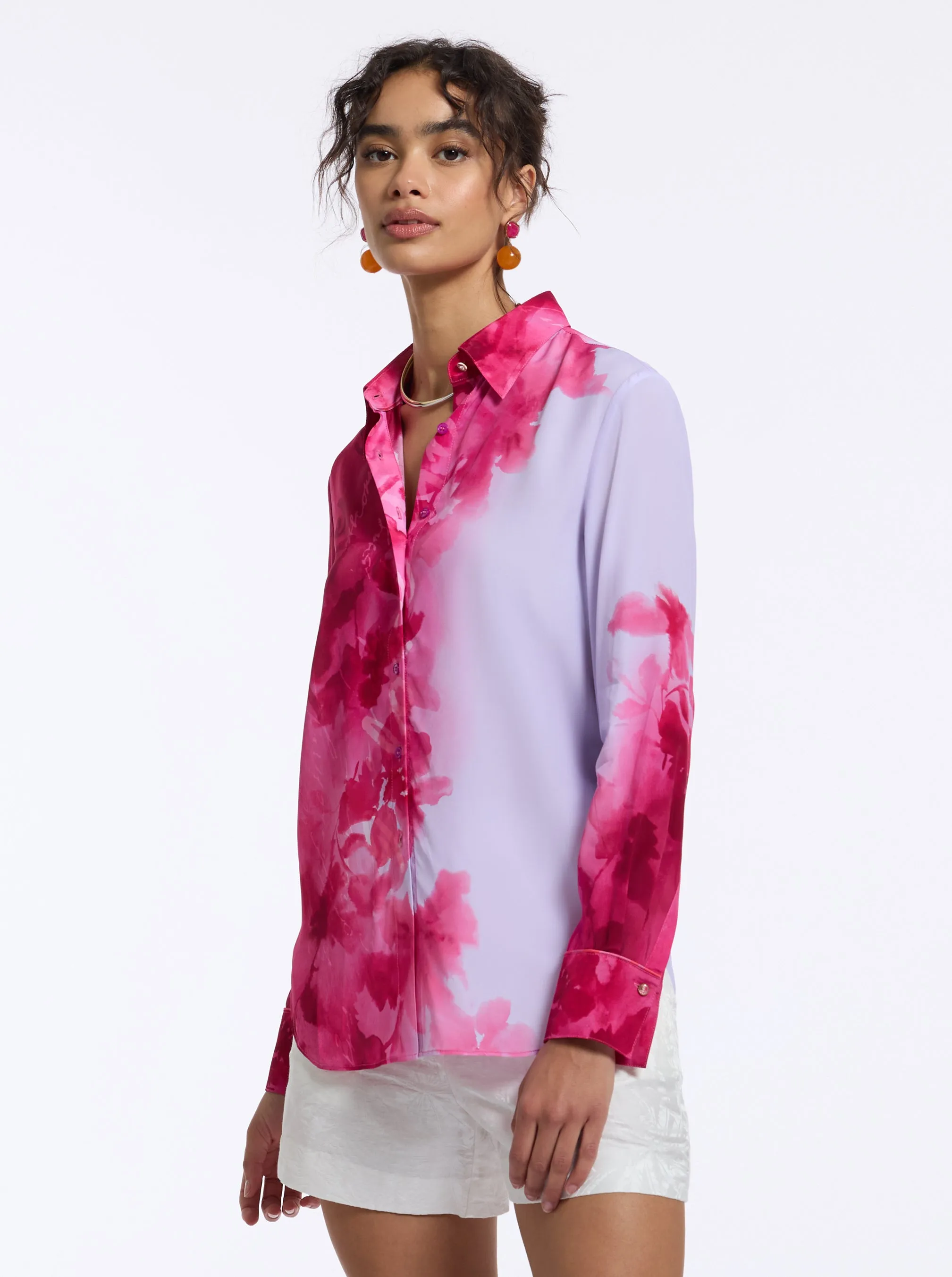 GABRIELA LONG SLEEVE BUTTON DOWN SHIRT