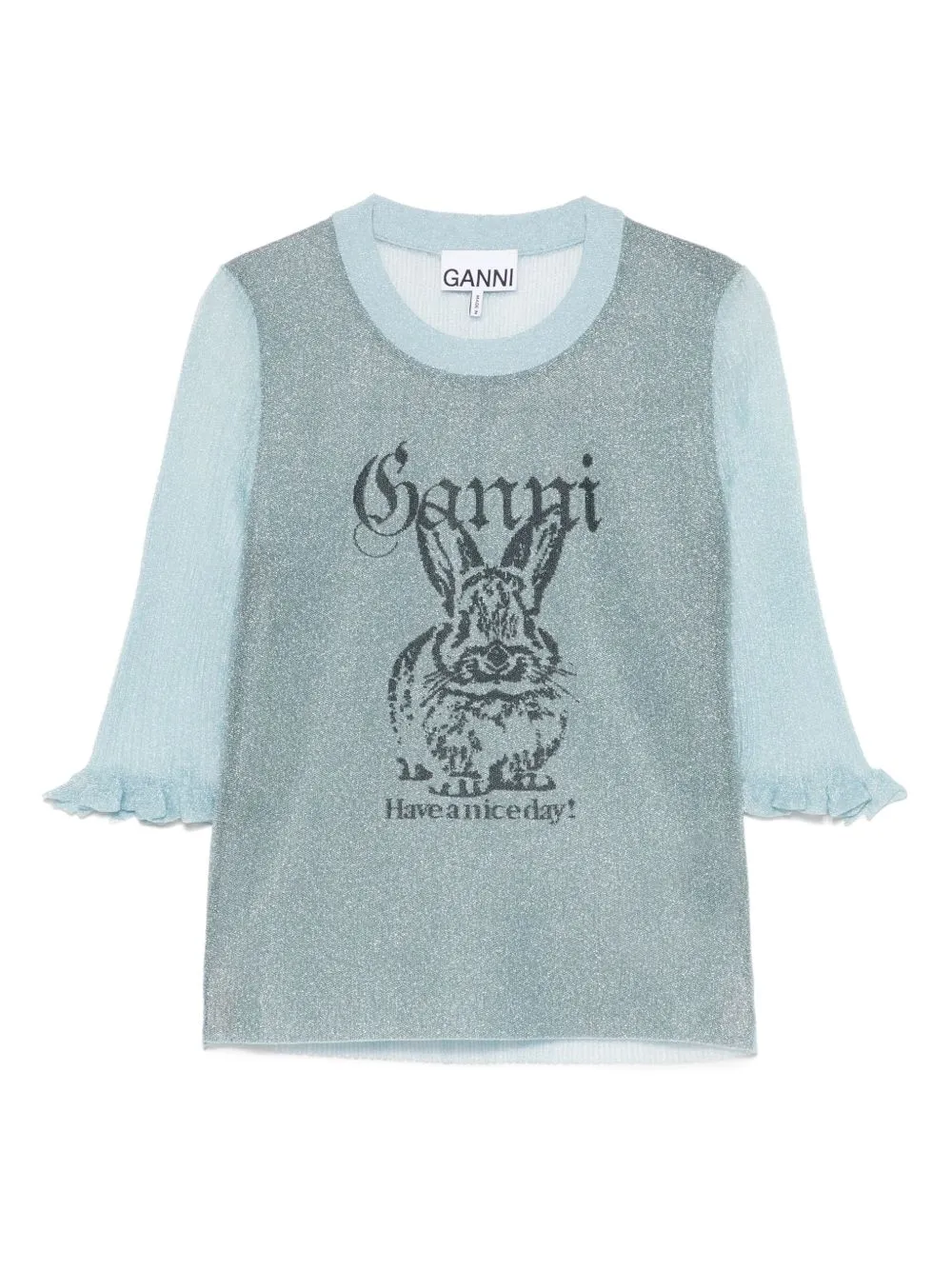 Ganni Bunny Crewneck Top