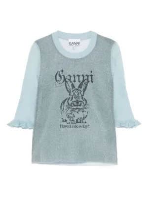 Ganni Bunny Crewneck Top