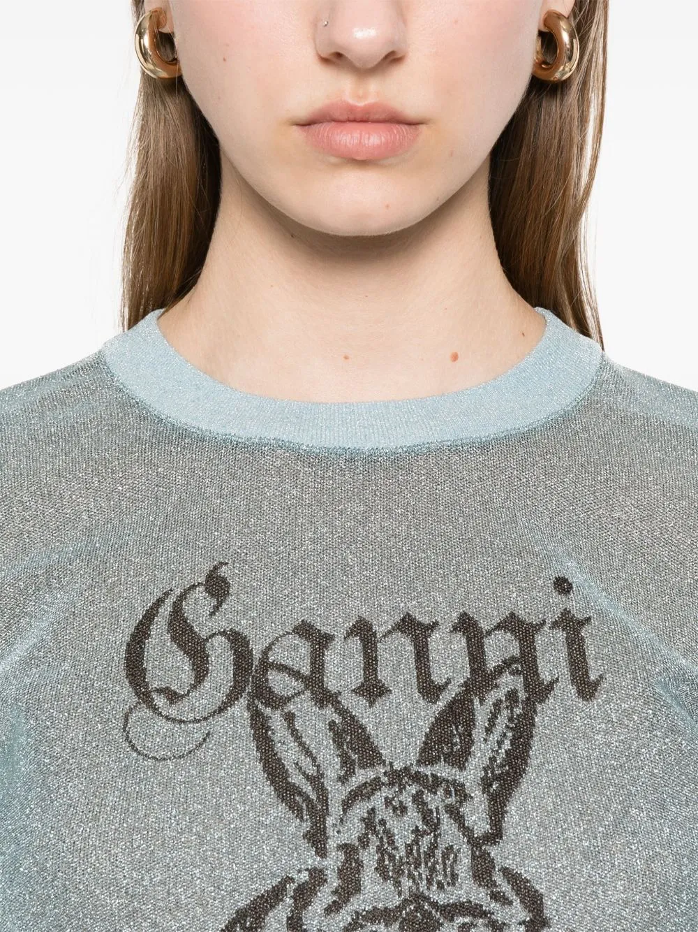 Ganni Bunny Crewneck Top