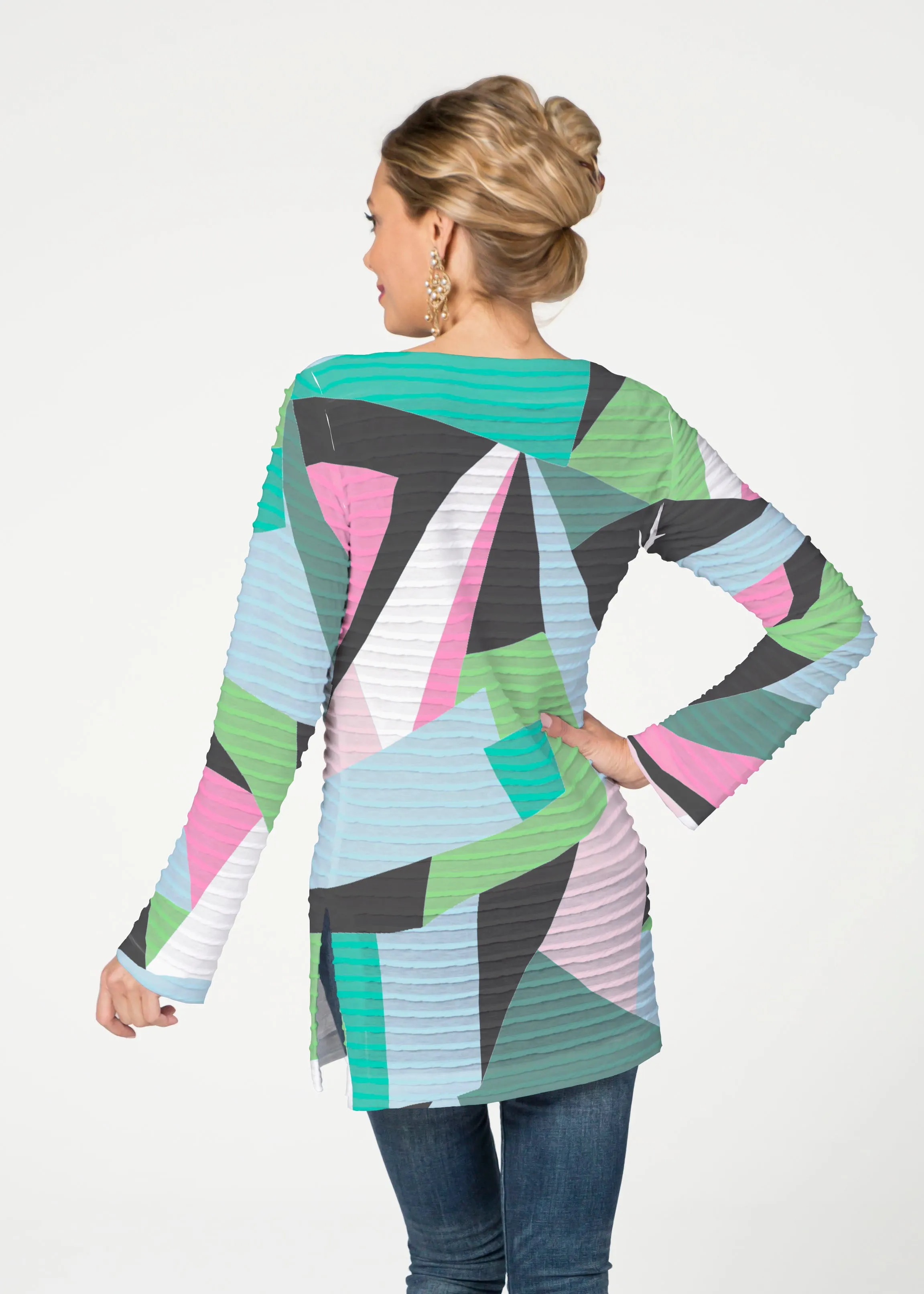 Gems (14314) ~ Banded Boatneck Tunic