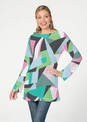 Gems (14314) ~ Banded Boatneck Tunic