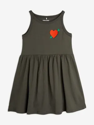 Girls Arrowed Heart Tank Dress in Black