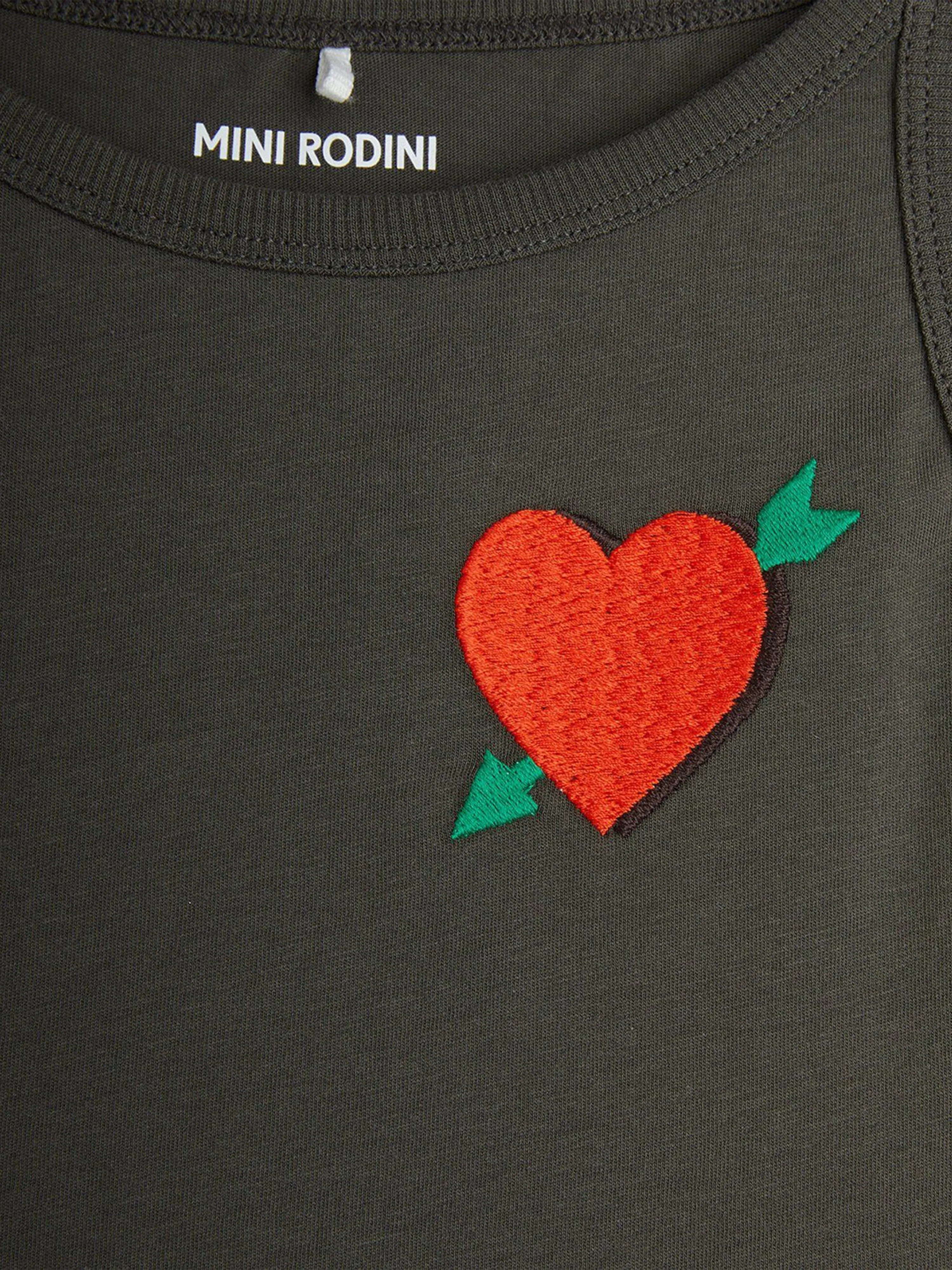 Girls Arrowed Heart Tank Dress in Black
