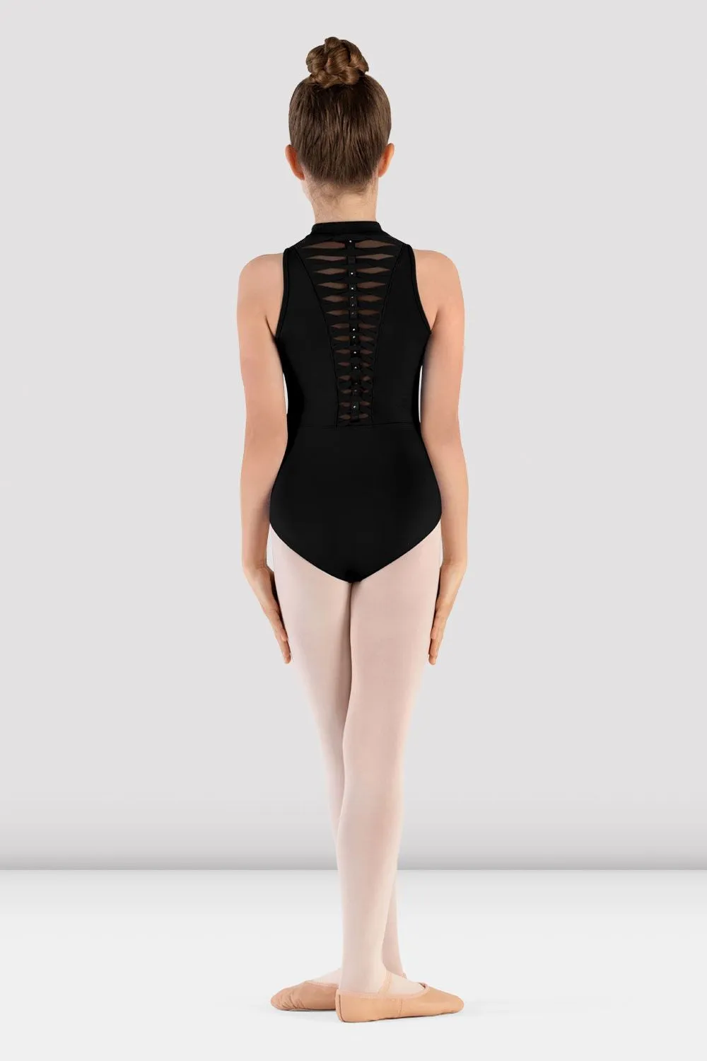 Girls Rosey Zip Front Leotard