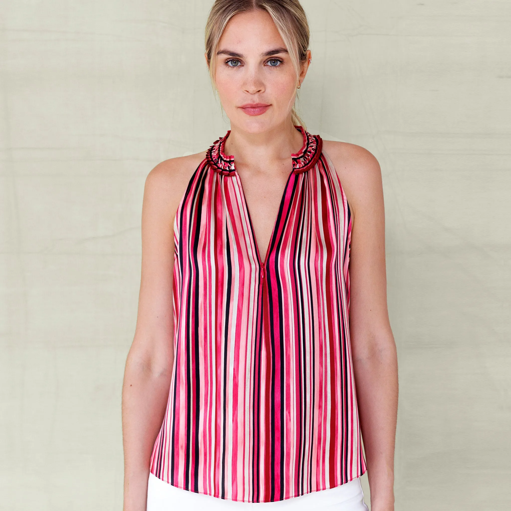 go perfectly plaited cutaway print