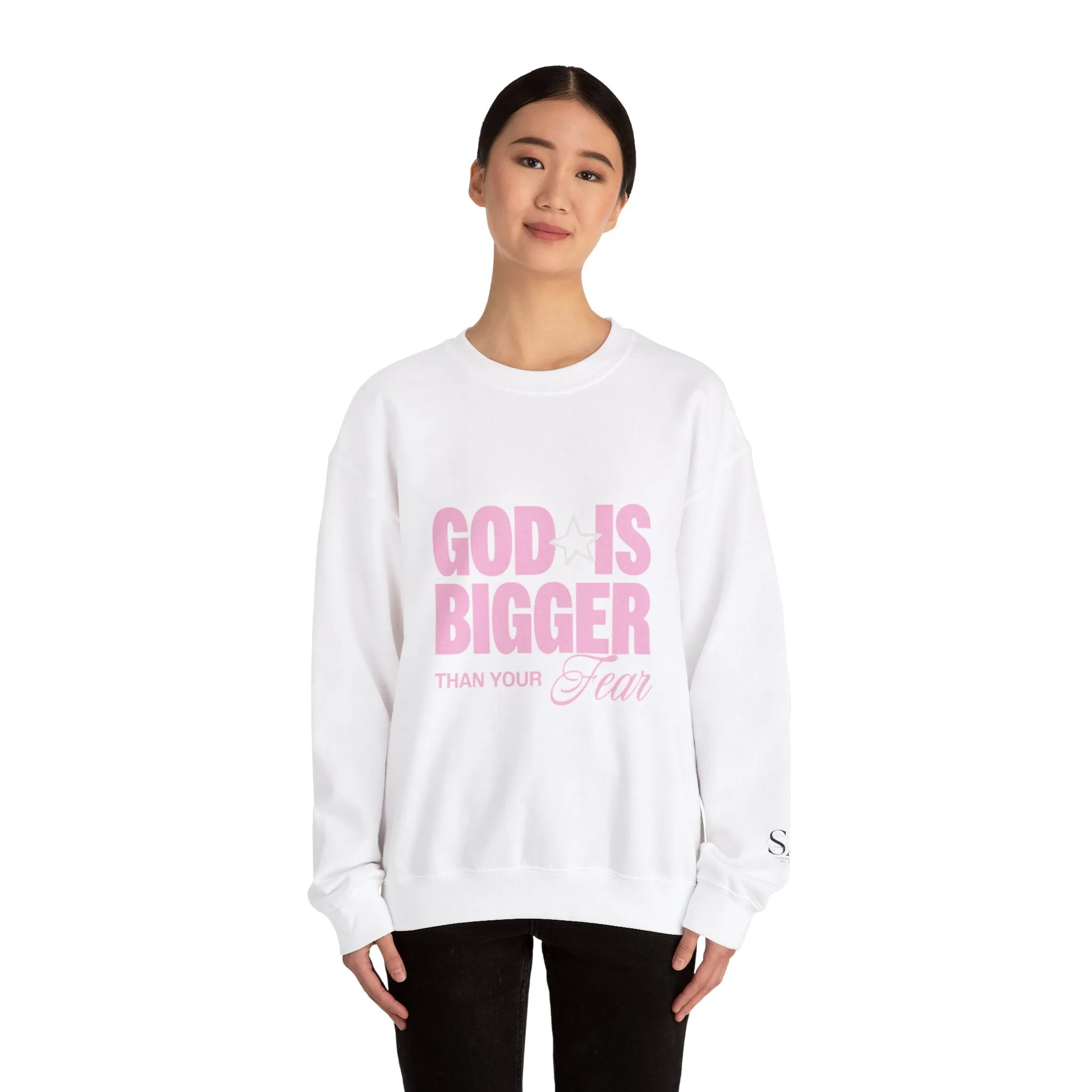 God Is Bigger Than Your Fear Unisex Crewneck