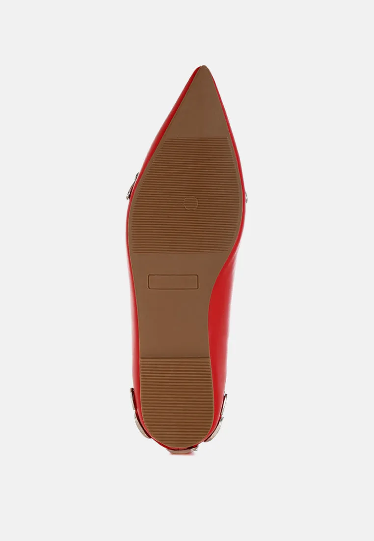 Golini Belt Buckle Detail Ballerinas