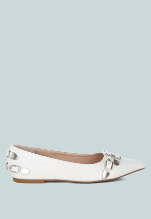 Golini Belt Buckle Detail Ballerinas