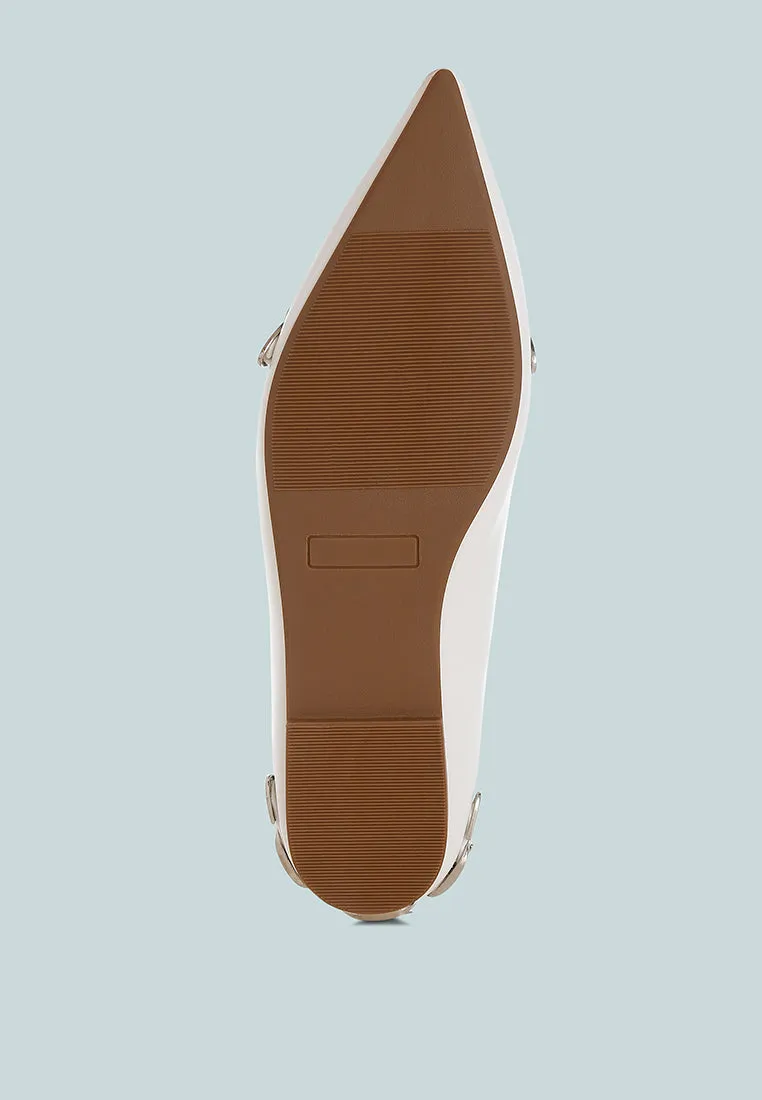 Golini Belt Buckle Detail Ballerinas