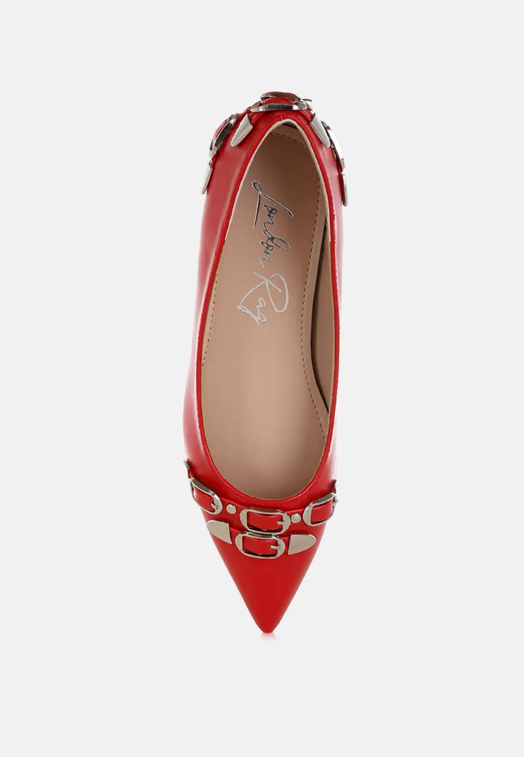 Golini Belt Buckle Detail Ballerinas