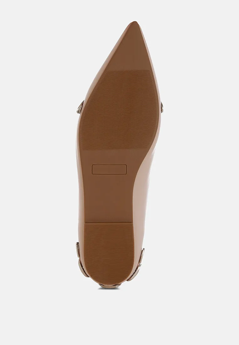 Golini Belt Buckle Detail Ballerinas